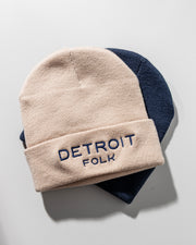 Detroit Folk Beanie Navy