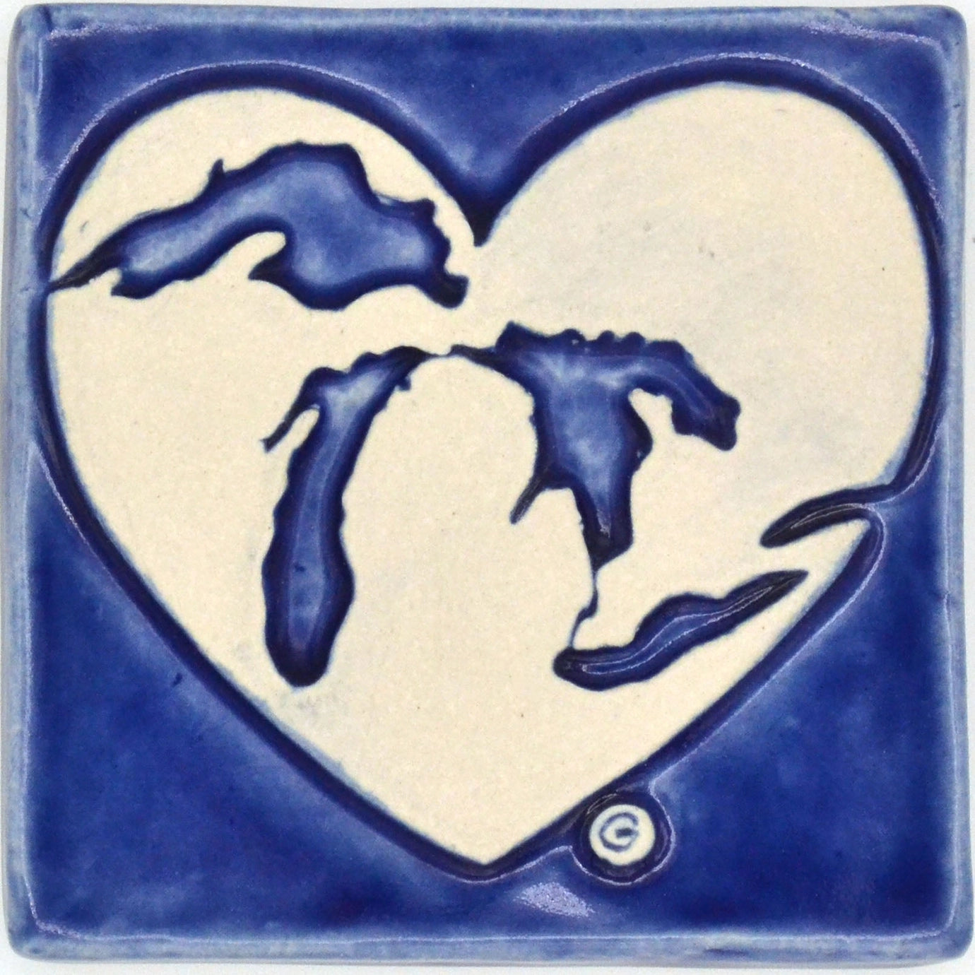 4x4 Heart of Michigan Tile